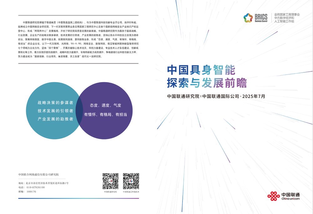 《中国具身智能探索与发展前瞻》封面